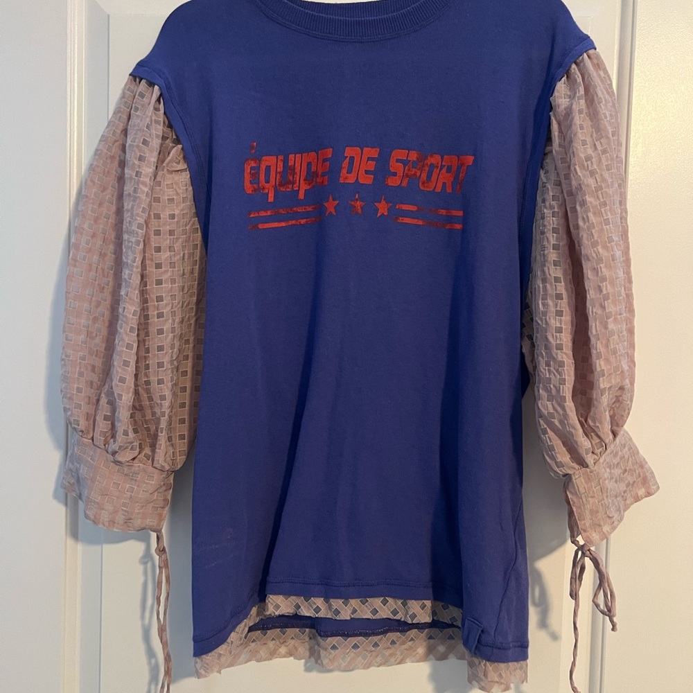 Free People Purple and Pink Sporty Top